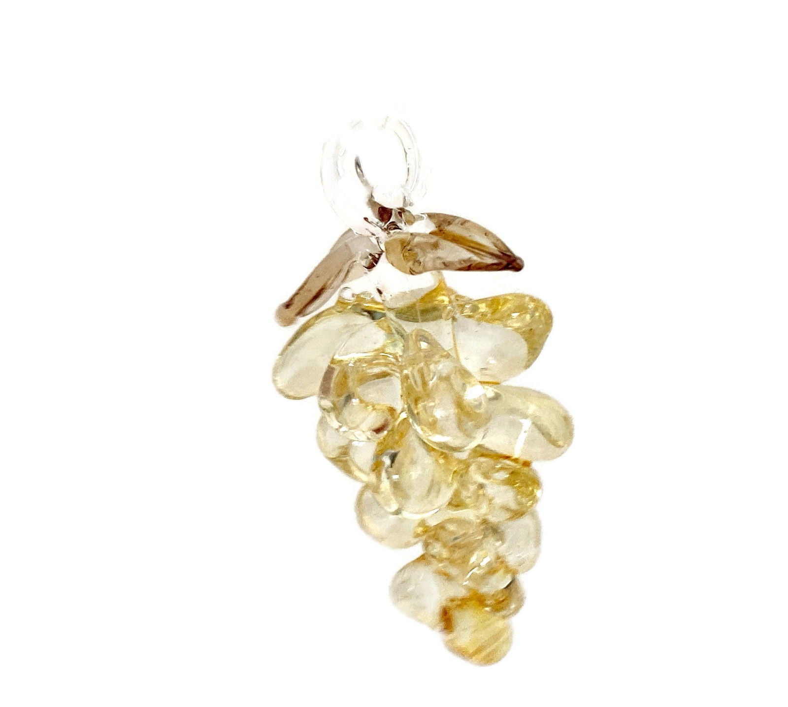 Vintage Spun Glass Grapes Christmas Tree Ornament - Duckwells