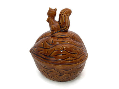 Vintage Squirrel and Nut Ceramic Jar - Duckwells