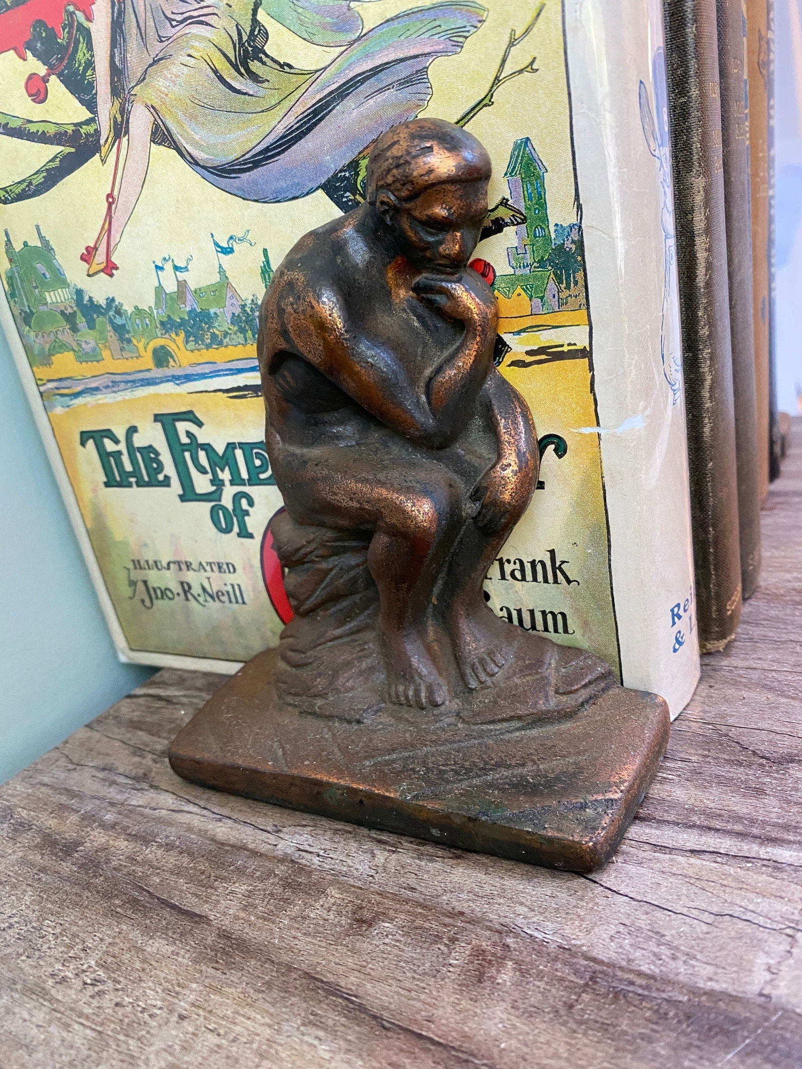 Vintage The Thinker Bookends - Duckwells