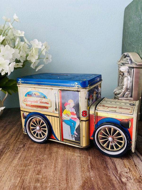 Vintage Tin Truck Piggy Bank - Duckwells