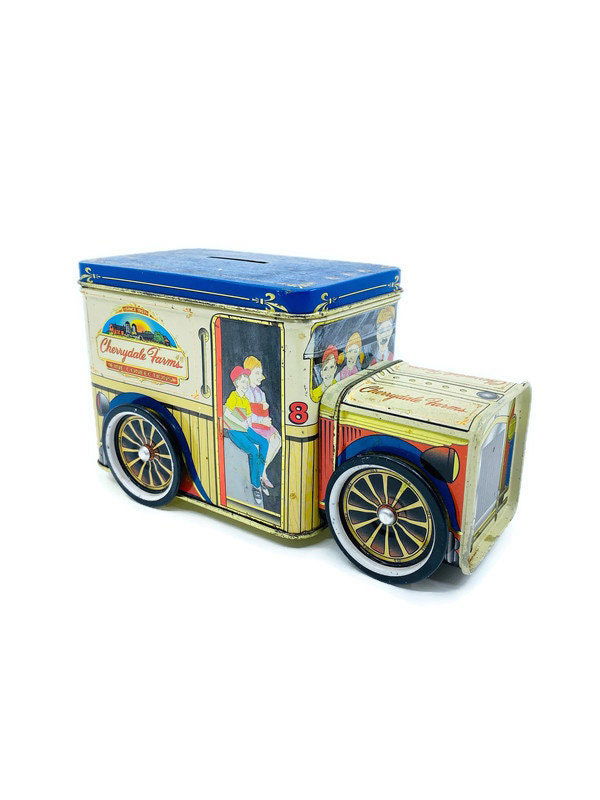 Vintage Tin Truck Piggy Bank - Duckwells