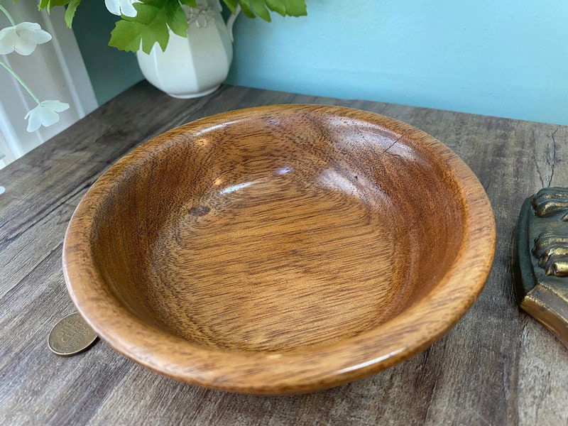 Vintage Turned Bicyuba Wood Bowl - Duckwells