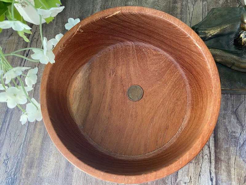 Vintage Turned Mesquite Wood Bowl - Duckwells