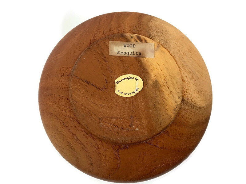 Vintage Turned Mesquite Wood Bowl - Duckwells