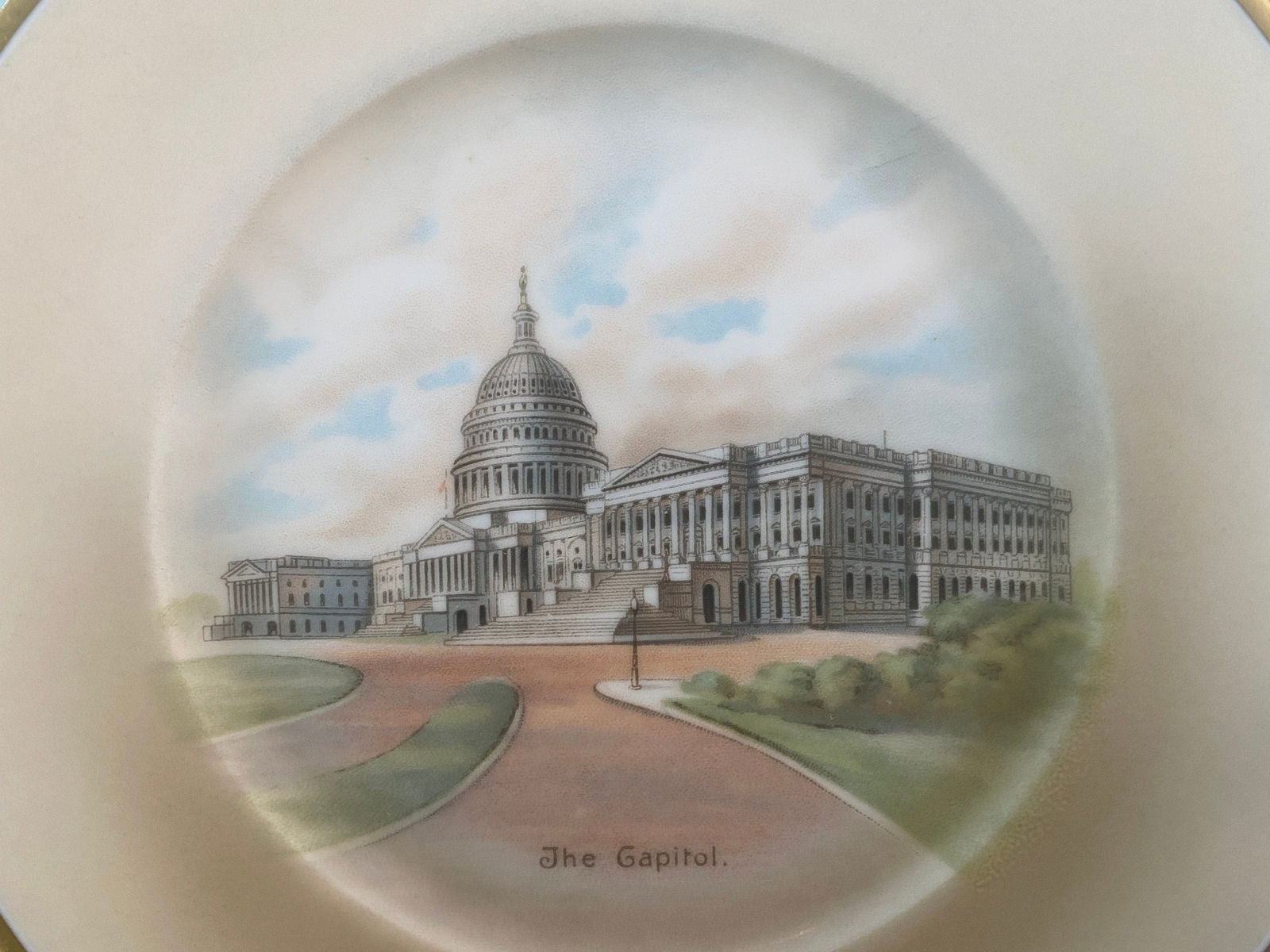 Vintage U.S. Capitol Souvenir Plate - Duckwells