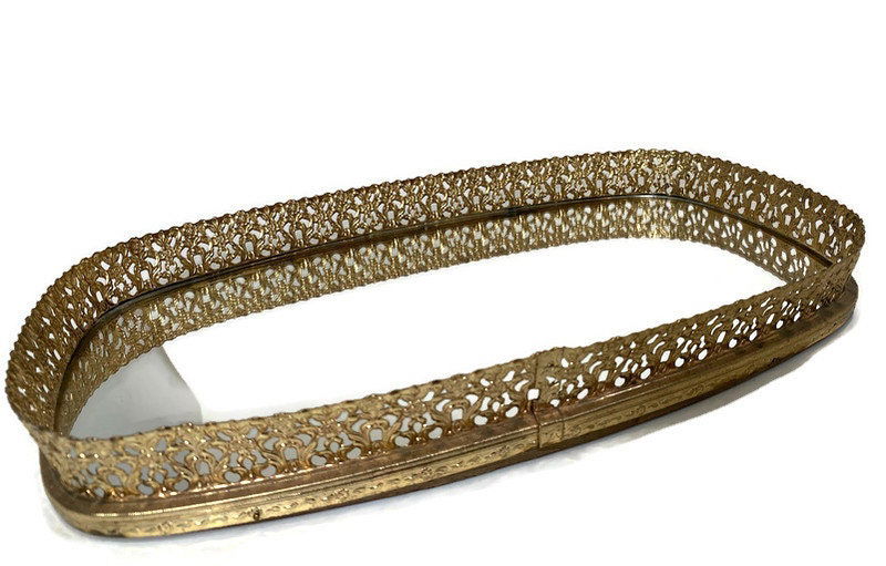 Vintage Vanity Mirrored Tray - Duckwells