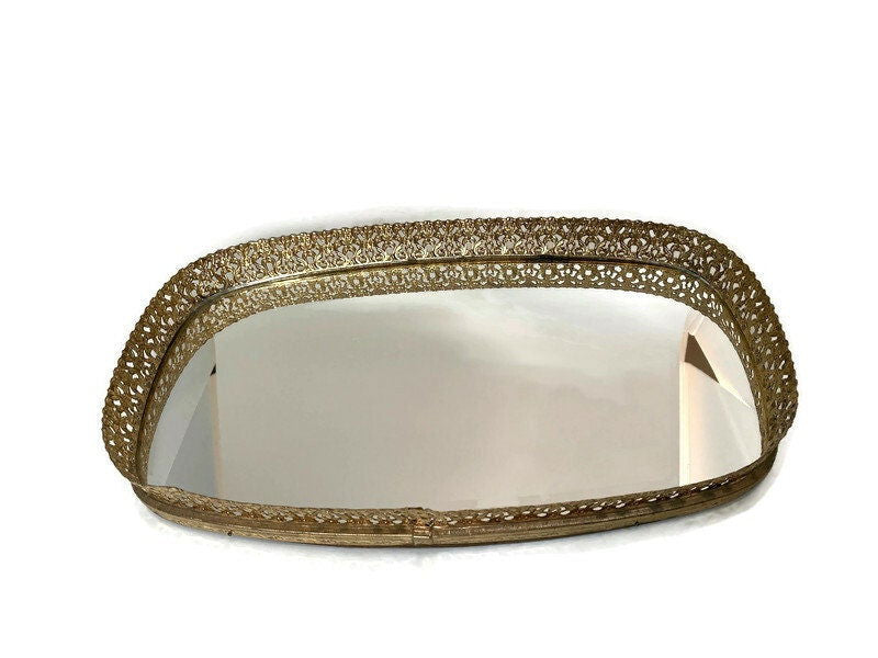 Vintage Vanity Mirrored Tray - Duckwells