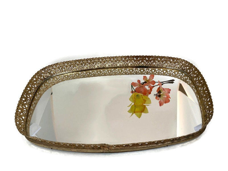 Vintage Vanity Mirrored Tray - Duckwells