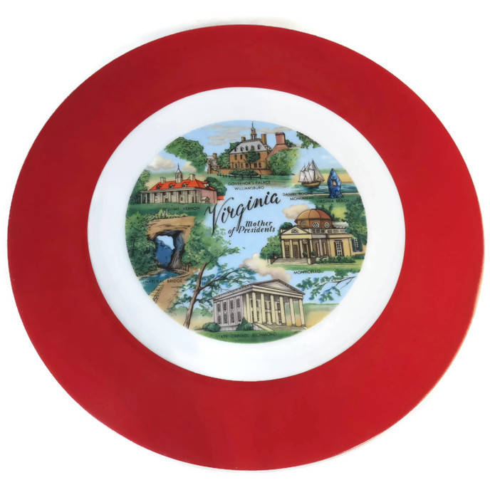 Vintage Virginia Souvenir Plate - Duckwells