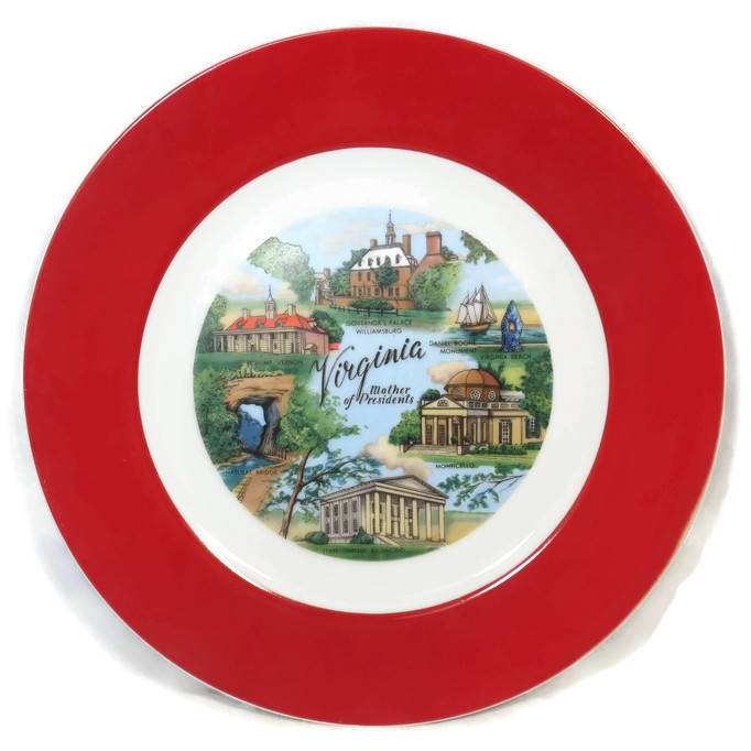 Vintage Virginia Souvenir Plate - Duckwells