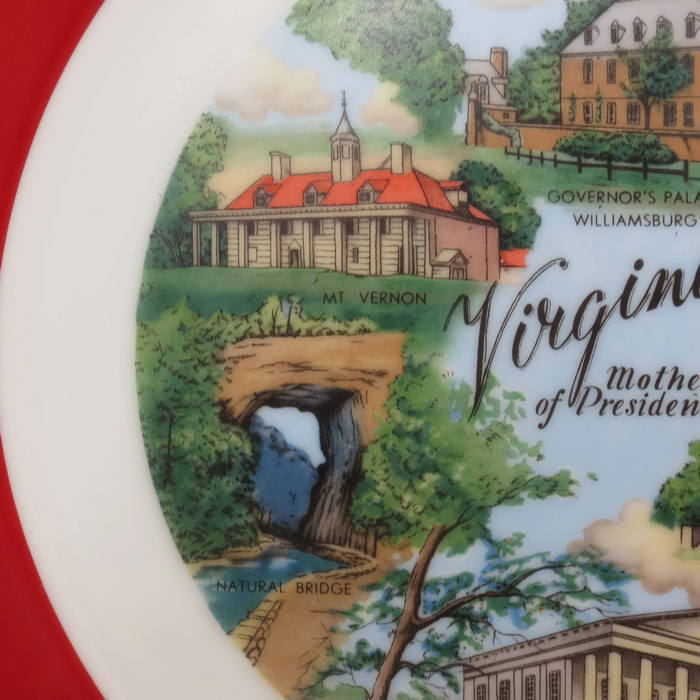Vintage Virginia Souvenir Plate - Duckwells
