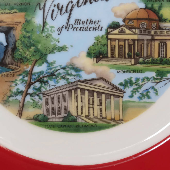 Vintage Virginia Souvenir Plate - Duckwells