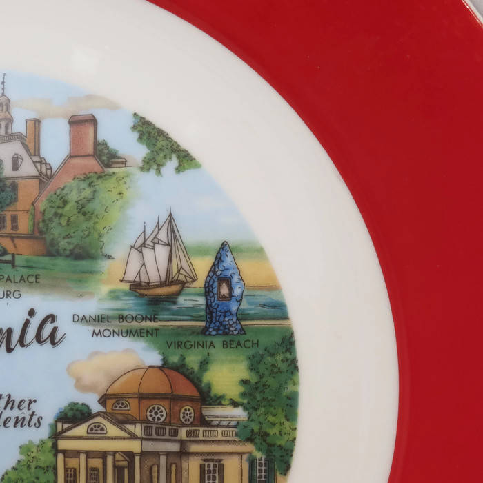 Vintage Virginia Souvenir Plate - Duckwells
