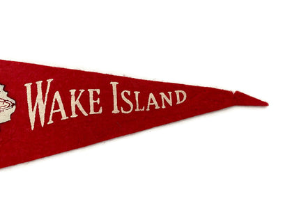 Vintage Wake Island Felt Pennant - Duckwells