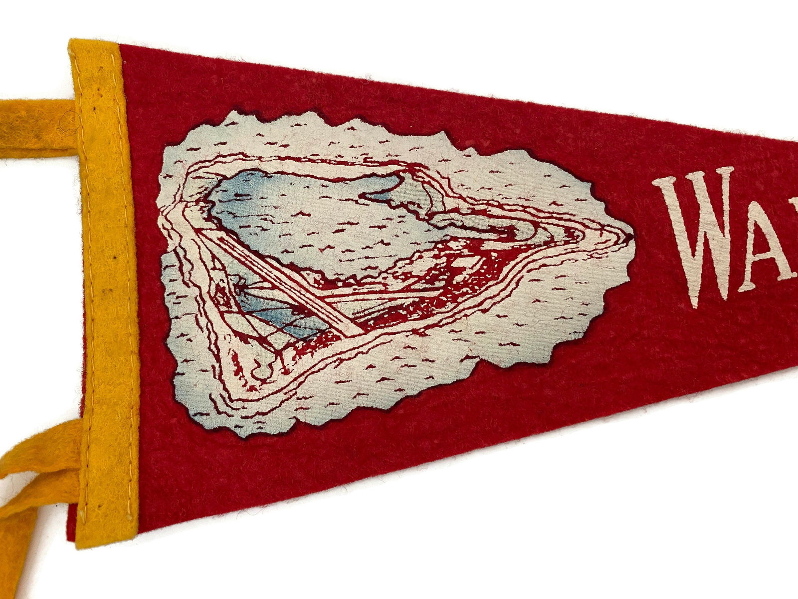 Vintage Wake Island Felt Pennant - Duckwells