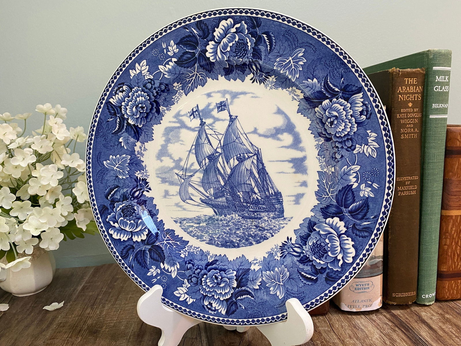 Vintage Wedgwood Mayflower Souvenir Plate for Plimoth Plantation - Duckwells