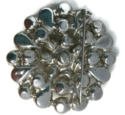 Vintage Weiss Rhinestone Brooch Pin - Duckwells