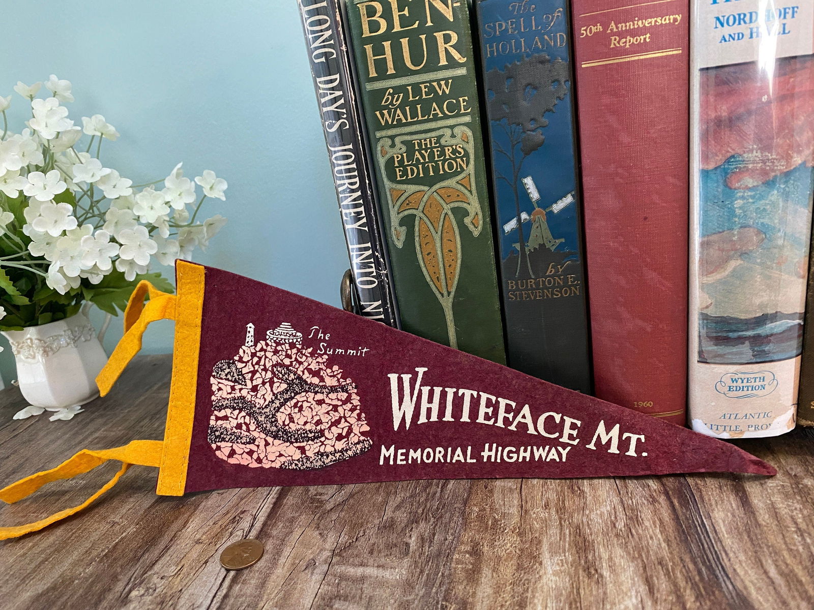 Vintage Whiteface Mountain Memorial Highway Souvenir Pennant - Duckwells