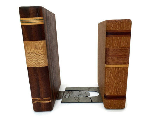 Vintage Wood Book Bookends - Duckwells