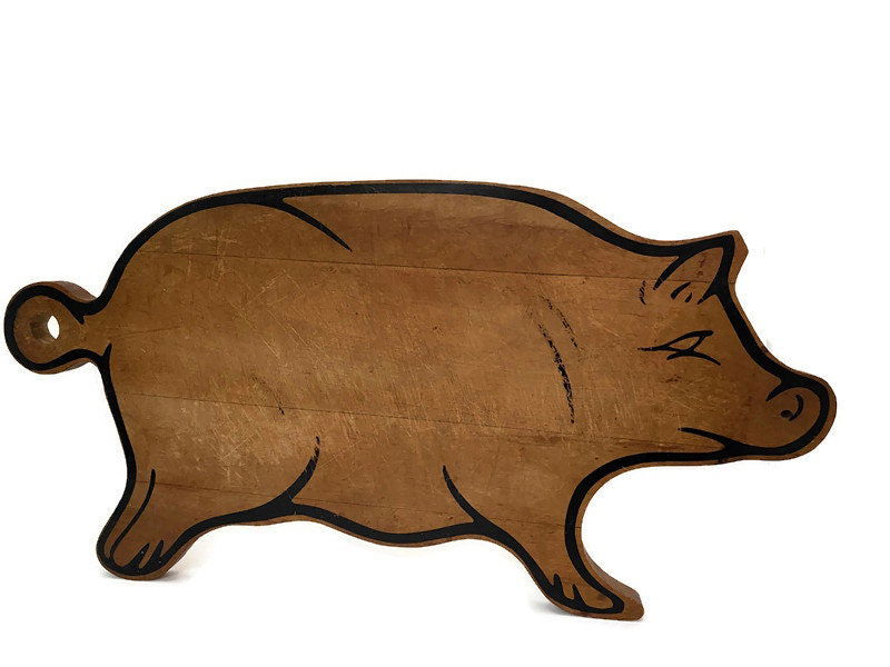 Vintage Wood Pig Cutting Board - Duckwells