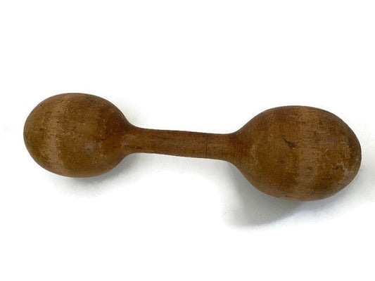 Vintage Wooden 1 Pound Barbell - Duckwells