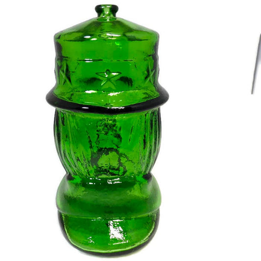 Vintage Uncle Sam Glass Coin Bank at Duckwells
