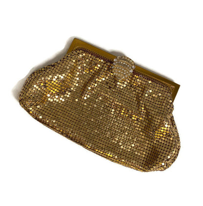 Whiting and Davis Gold Metal Mesh Purse - Duckwells