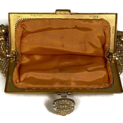 Whiting and Davis Gold Metal Mesh Purse - Duckwells