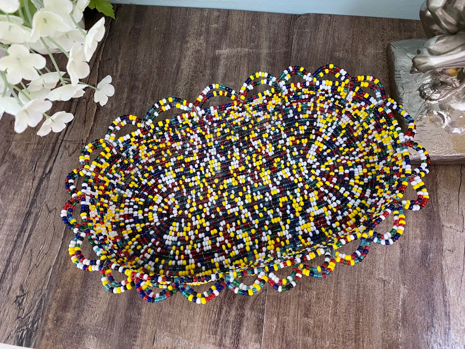 Wired Multicolored Beaded Tray - Duckwells