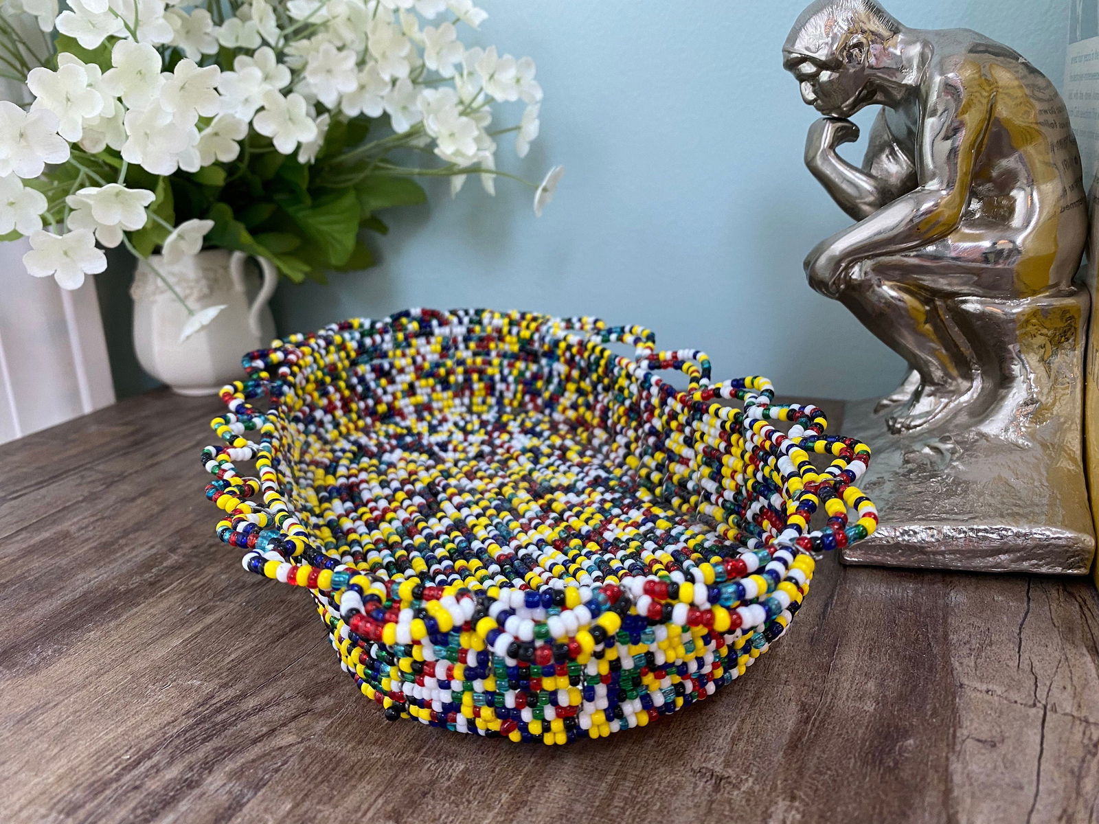 Wired Multicolored Beaded Tray - Duckwells