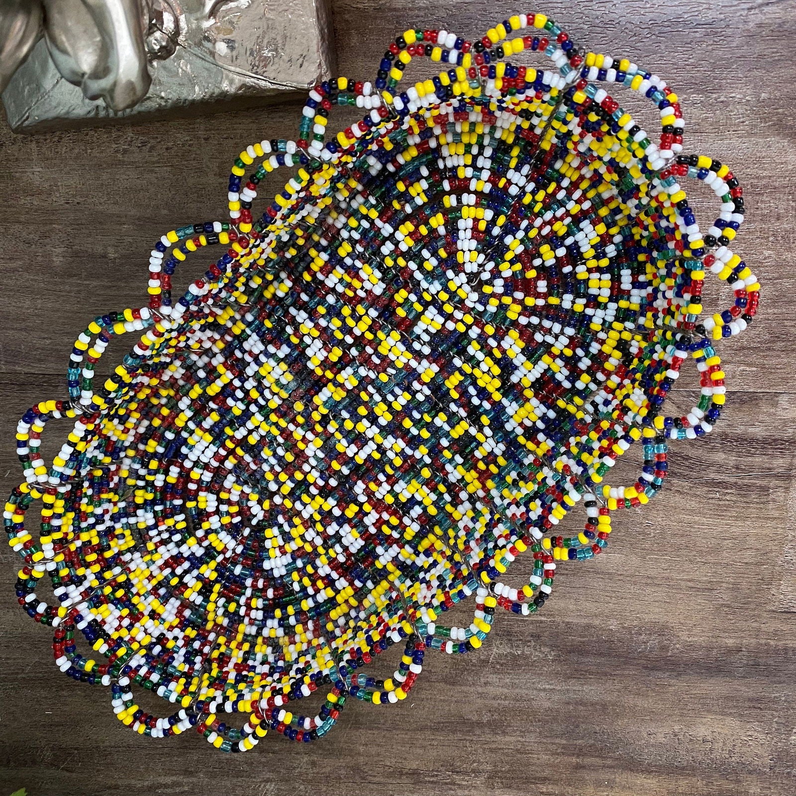 Wired Multicolored Beaded Tray - Duckwells