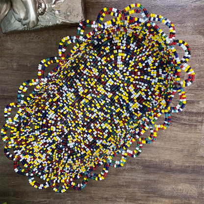 Wired Multicolored Beaded Tray - Duckwells