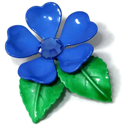 Vintage Blue Flower Pin - Duckwells