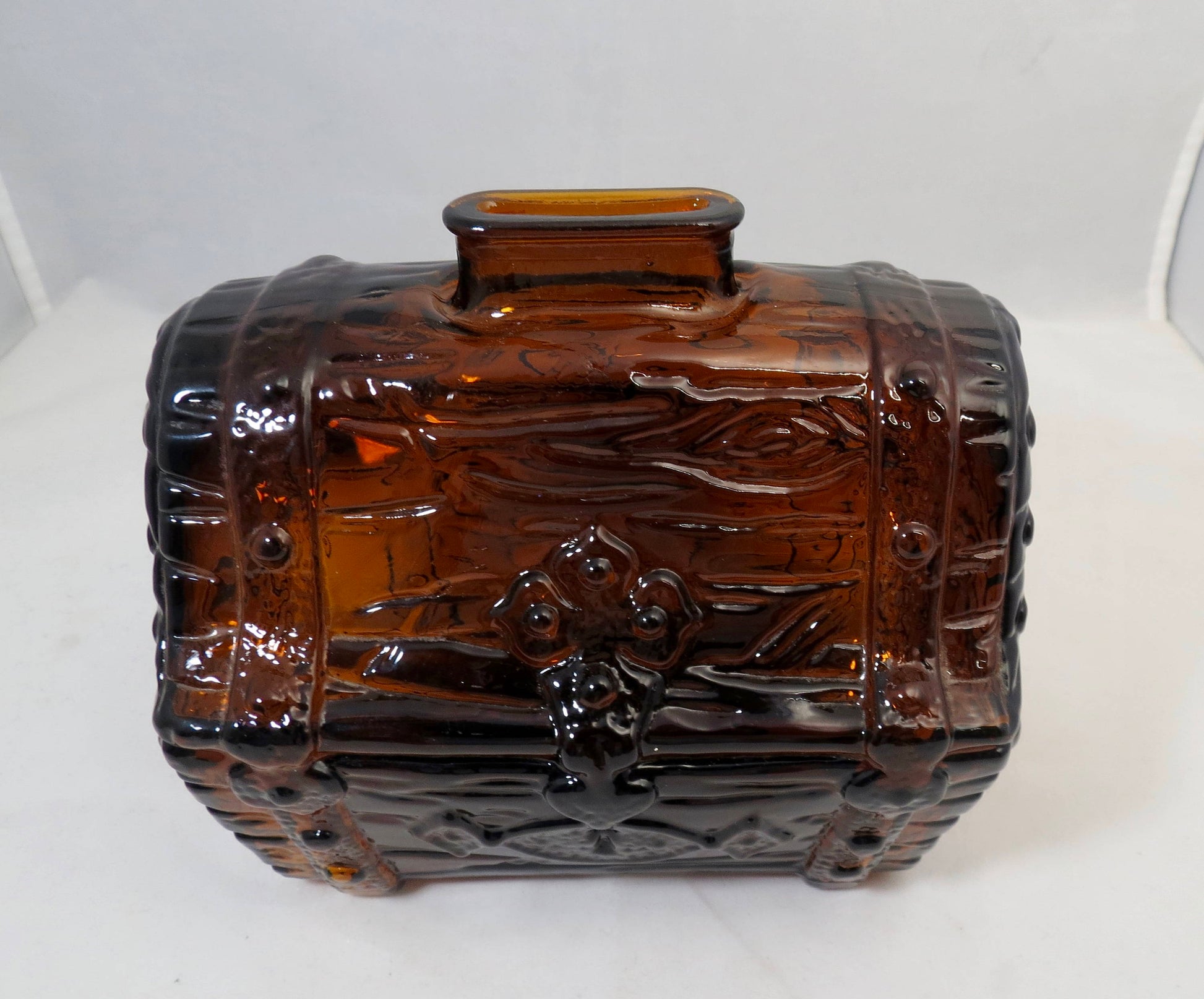 Vintage Glass Treasure Chest Coin Bank - Duckwells