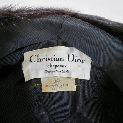 Vintage Dior Fur Hat - Christian Dior chapeaux Paris - New York - Duckwells