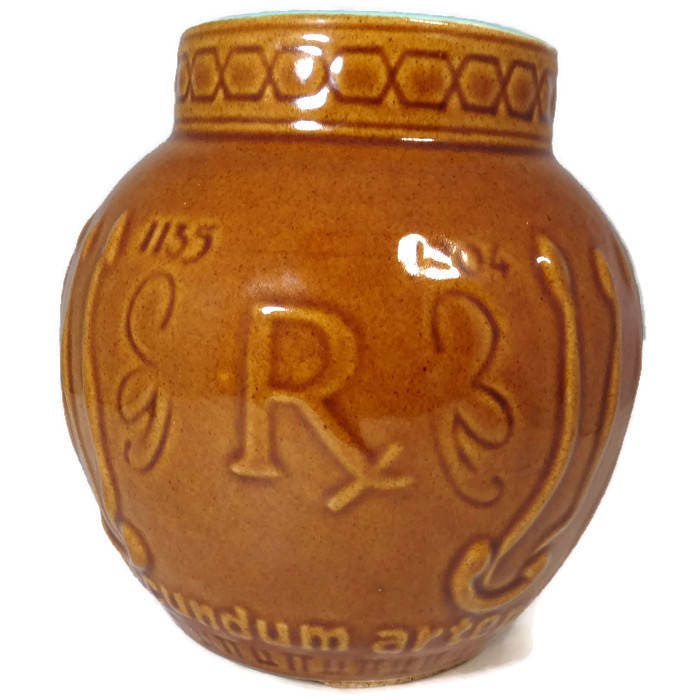 Vintage Maimonides Vase - McCoy Pottery, Schering Pharmaceutical, Rx Promotional Advertising, secundum artem, Medical Collectible - Duckwells