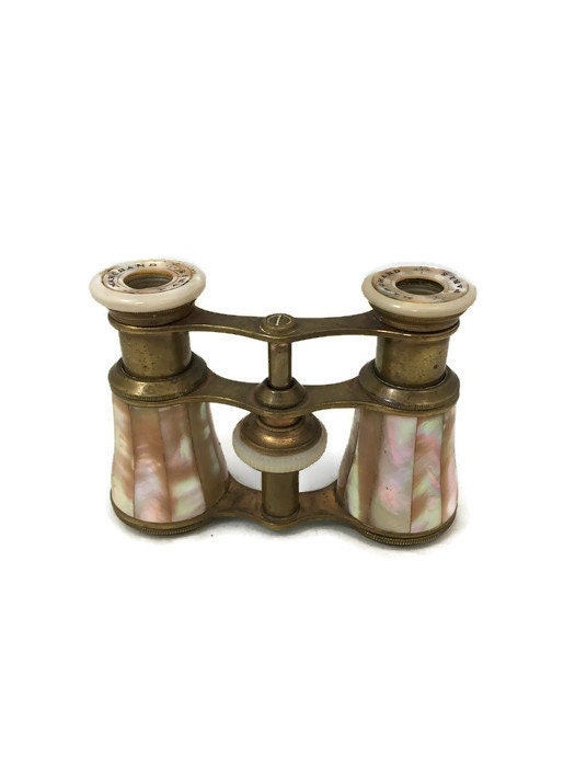 Antique French Opera Glasses, Marchand Paris, Ladies Binoculars, Mother of Pearl Casing - Duckwells