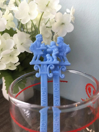 Mid Century Howard Johnson's Swizzle Sticks, Restaurant Souvenir Drink Stirrers - Duckwells
