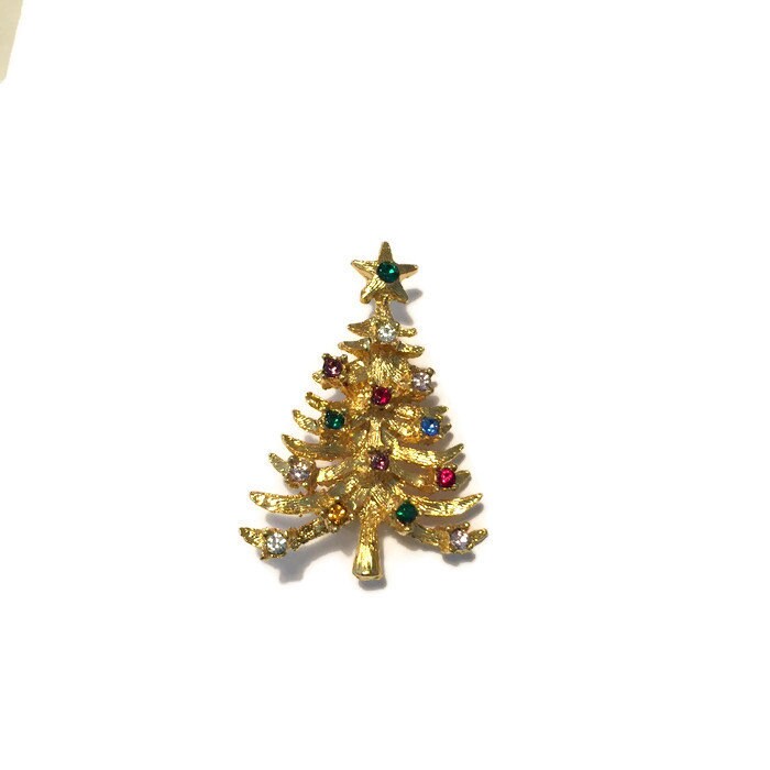 Vintage Christmas Tree Pin