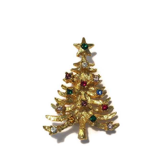Vintage Christmas Tree Pin