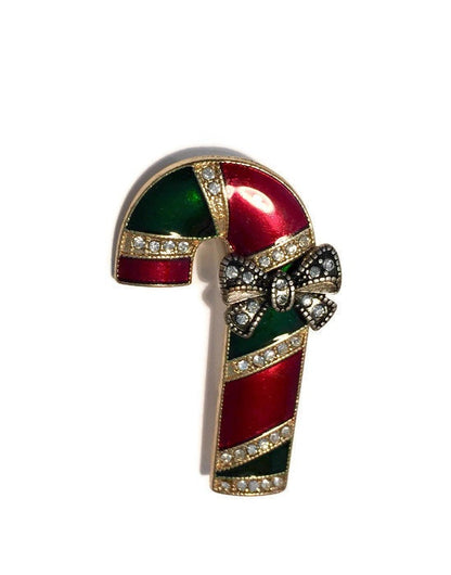 Vintage Christmas Candy Cane Pin - Duckwells