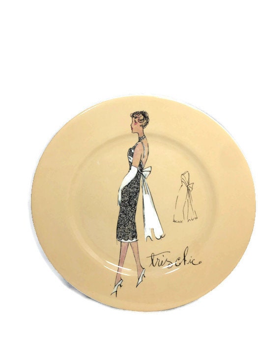 Vintage Fashion Plate, Rosanna Collectible Plate, Made in Italy at Duckwells