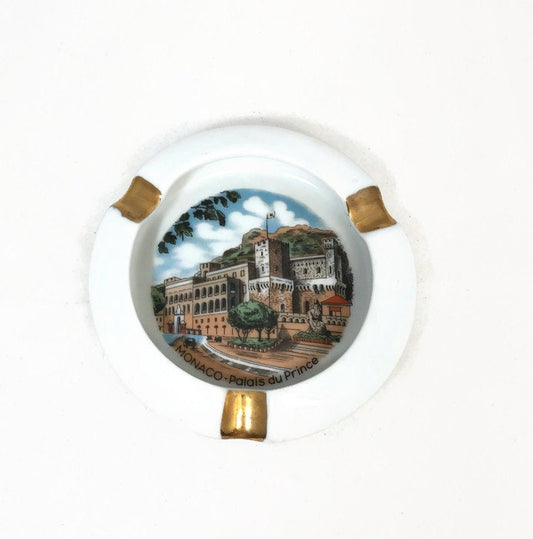 Vintage Monaco Ashtray, Midcentury Souvenir Palais du Prince at Duckwells