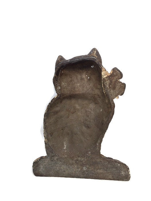 Vintage Cat Doorstop, Hubley Cast Iron Collectible Bookend - Duckwells