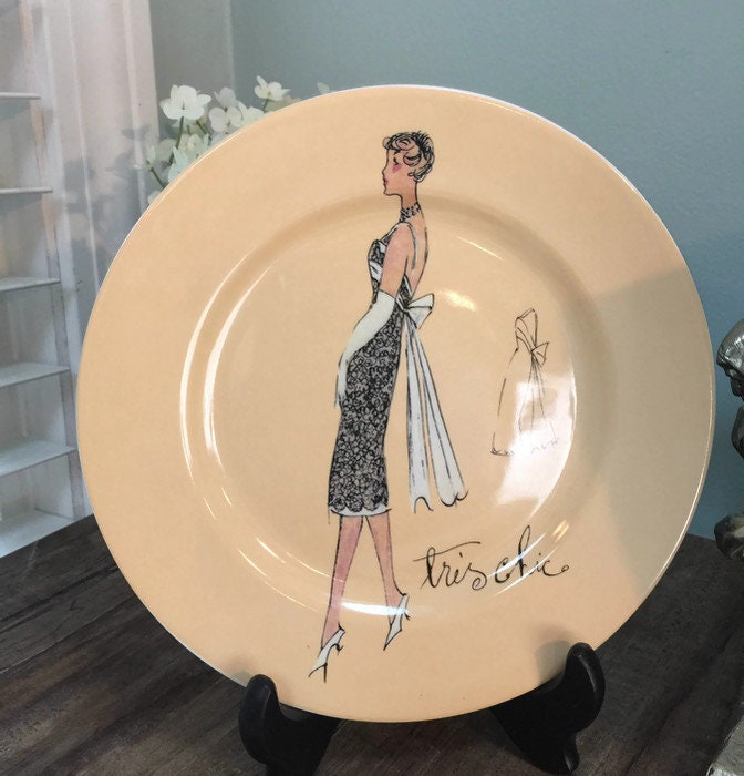 Vintage Fashion Plate, Rosanna Collectible Plate, Made in Italy - Duckwells