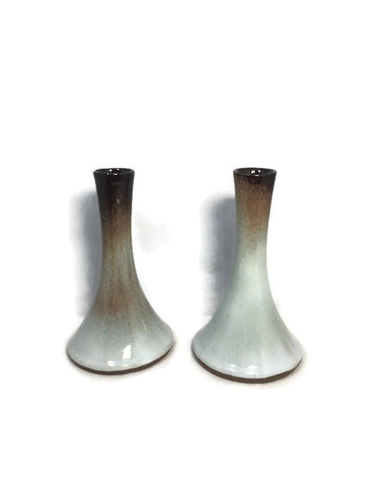 Vintage Mid Century Candleholders, Peter Pots Pottery at Duckwells