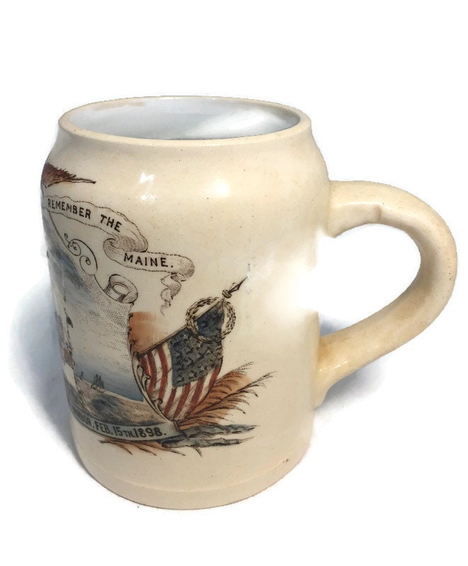 Antique Remember the Maine Mug - Duckwells