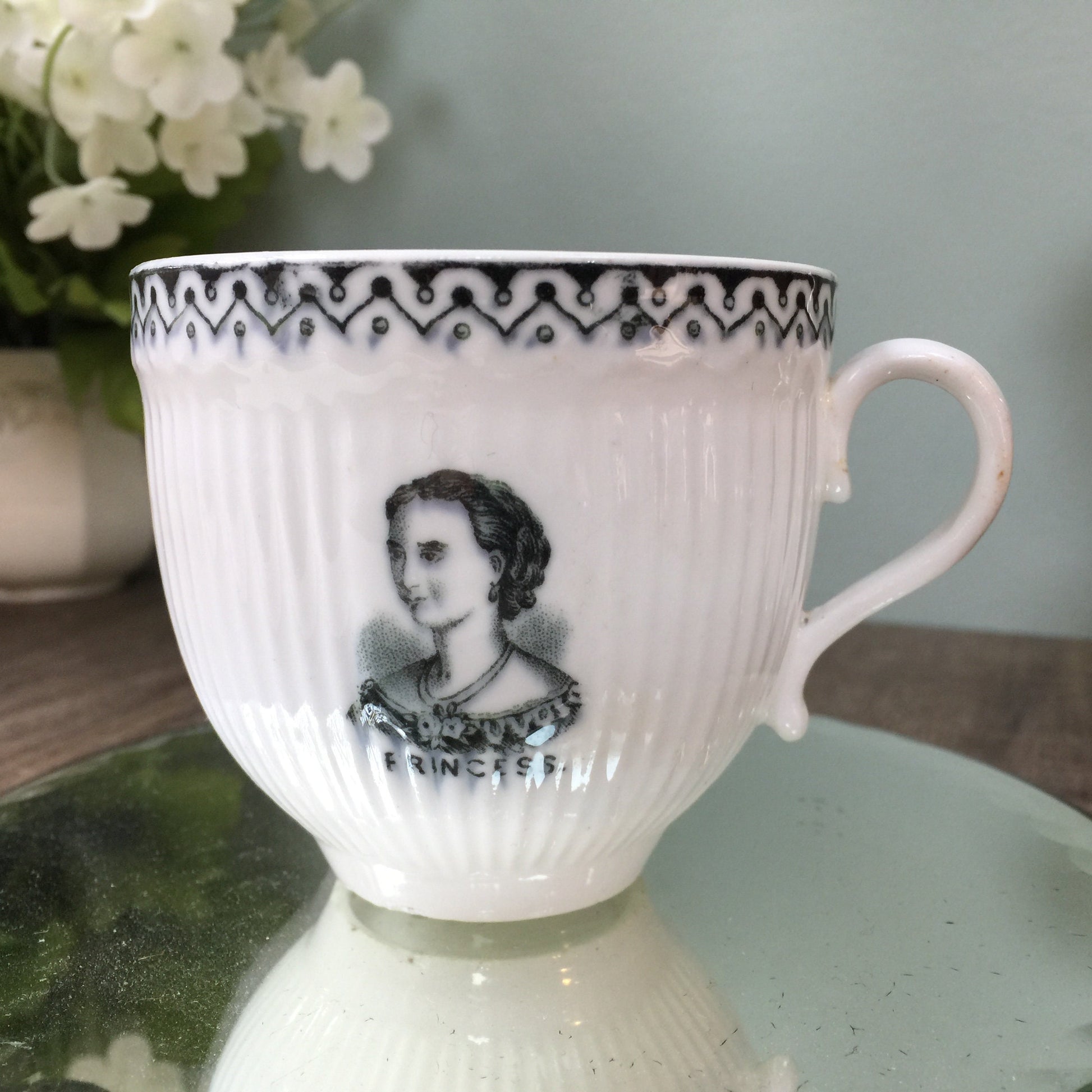 Antique English Royalty Cup, Prince and Princess - Duckwells