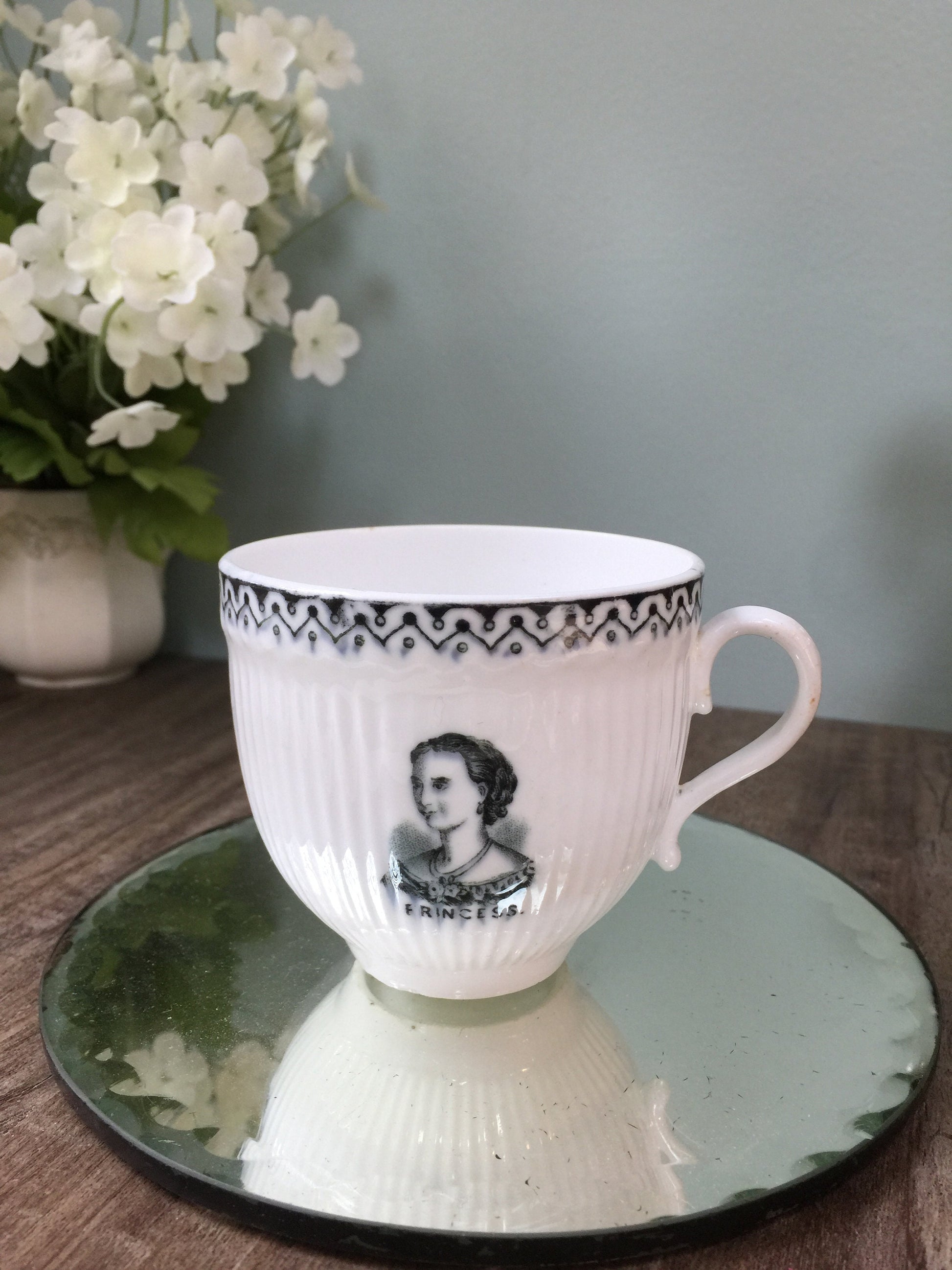 Antique English Royalty Cup, Prince and Princess - Duckwells
