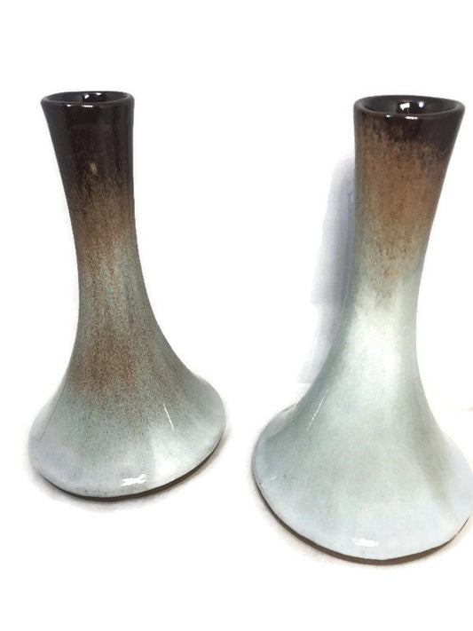 Vintage Mid Century Candleholders, Peter Pots Pottery at Duckwells